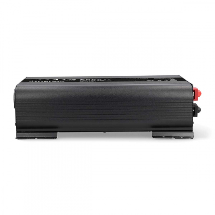 Nedis Omvormer Pure Sinusgolf | Ingangsvoltage: 12 V DC | Apparaat stroomoutput: Type F (CEE 7/3) / USB-A / 1x USB-C™ | 230 V AC 50 Hz | 2000 W | Piekvermogen: 4000 W | Screw Terminal | Zuivere Sinusgolf | Zekering | Zwart