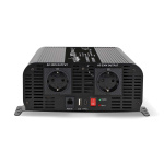 Nedis Omvormer Pure Sinusgolf | Ingangsvoltage: 24 V DC | Apparaat stroomoutput: Type F (CEE 7/3) / USB-A / 1x USB-C™ | 230 V AC 50 Hz | 2000 W | Piekvermogen: 4000 W | Screw Terminal | Zuivere Sinusgolf | Zekering | Zwart Nedis Omvormer Pure Sinusgolf | Ingangsvoltage: 24 V DC | Apparaat stroomoutput: Type F (CEE 7/3) / USB-A / 1x USB-C™ | 230 V AC 50 Hz | 2000 W | Piekvermogen: 4000 W | Screw Terminal | Zuivere Sinusgolf | Zekering | Zwart