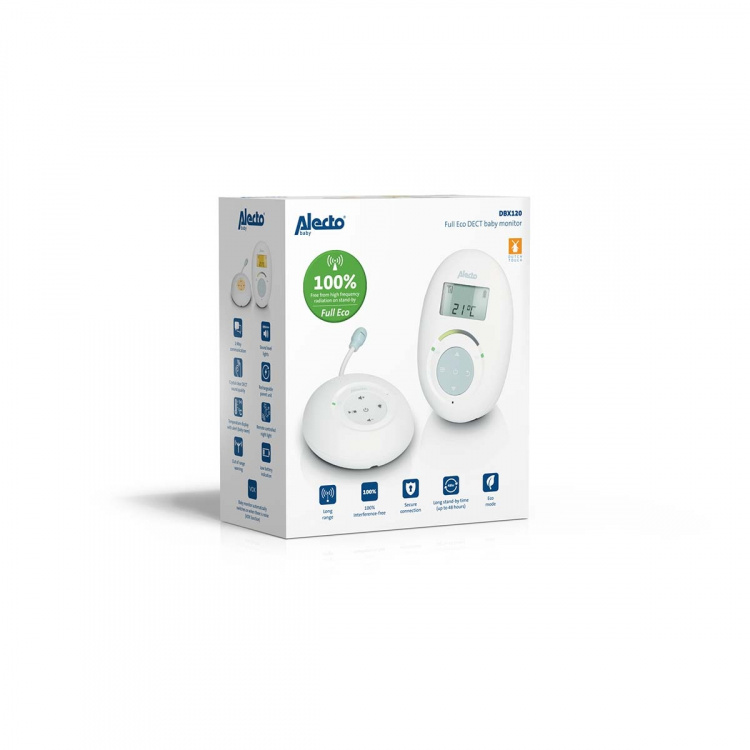 Alecto DBX120 Full Eco DECT babyfoon wit/blauw