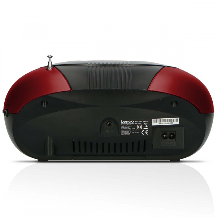 Lenco Draagbare FM-radio CD- en USB-speler Rood