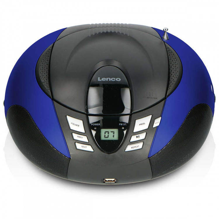 Lenco Draagbare FM-radio CD- en USB-speler Blauw