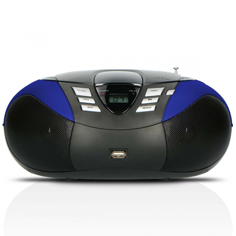 Lenco Draagbare FM-radio CD- en USB-speler Blauw