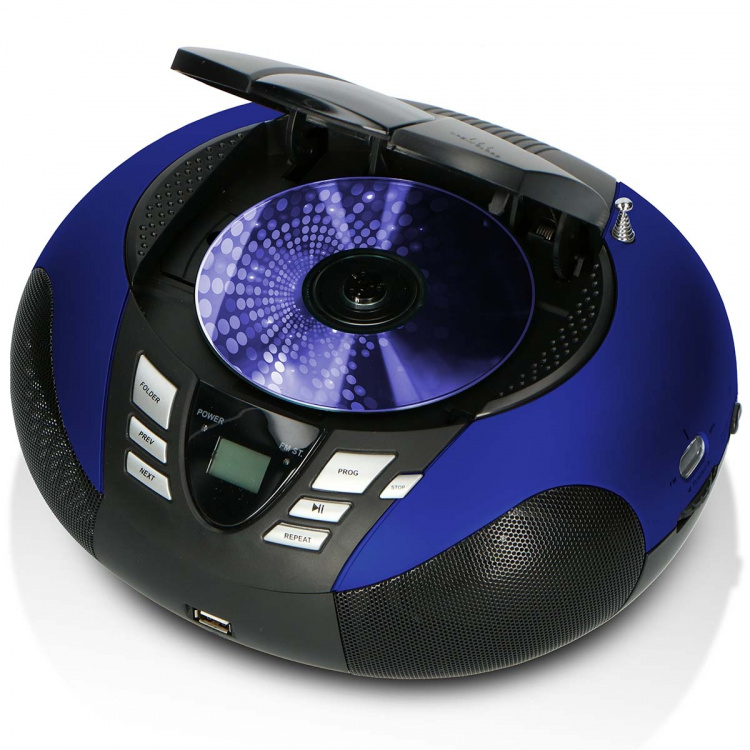 Lenco Draagbare FM-radio CD- en USB-speler Blauw