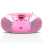 Lenco Draagbare FM-radio CD- en USB-speler Roze