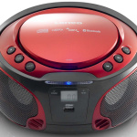 Lenco Draagbare FM-radio CD/MP3/USB/Bluetooth-speler® met LED-verlichting Rood