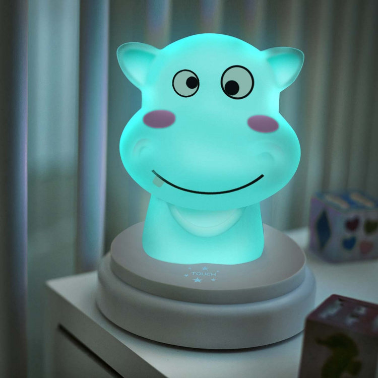 Alecto SILLY HIPPO LED nachtlampje nijlpaard blauw