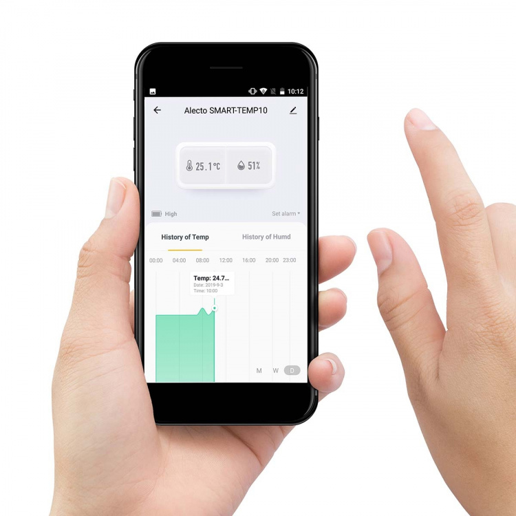 Alecto Smart Zigbee temperatuur- en vochtigheidssensor