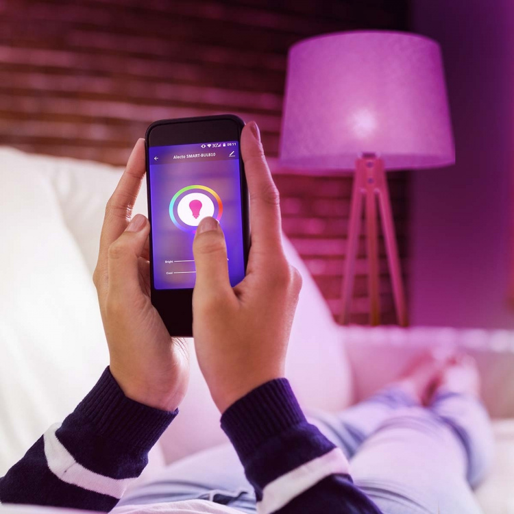 Alecto Smart LED kleurenlamp met Wi-Fi E27 9W