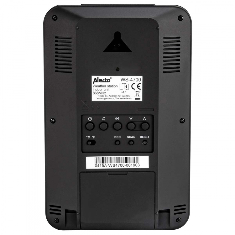 Alecto Professioneel weerstation met draadloze sensor zwart