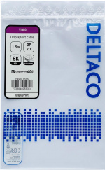 DELTACO DisplayPort cable, DP 2.1, DP40, 1,5m