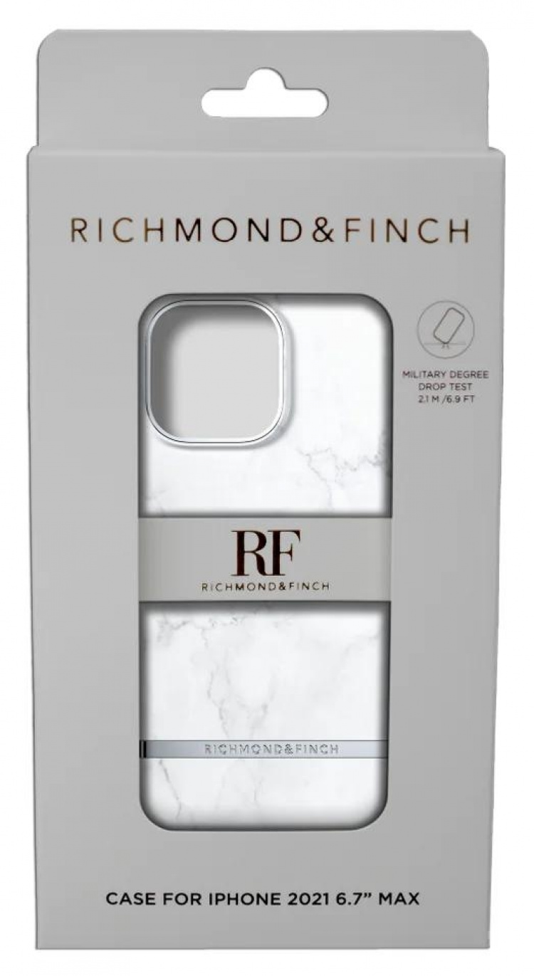 Richmond & Finch iPhone 13 Pro Max Vrijheid Hoesje, Wit Marmer Richmond & Finch iPhone 13 Pro Max Vrijheid Hoesje, Wit Marmer