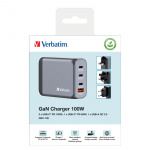 Verbatim GNC-100 GaN Charger 100W with 1 x USB-C® PD 100W Verbatim GNC-100 GaN Charger 100W with 1 x USB-C® PD 100W