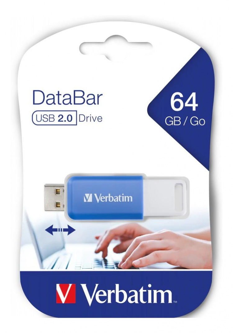 Verbatim DataBar USB 2.0 Drive Blue 64GB