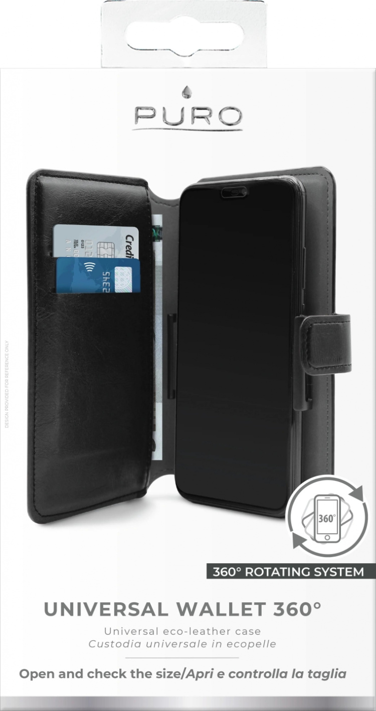 Puro Uni XL Ecoleather Case Adjustable SlideHolder Blk