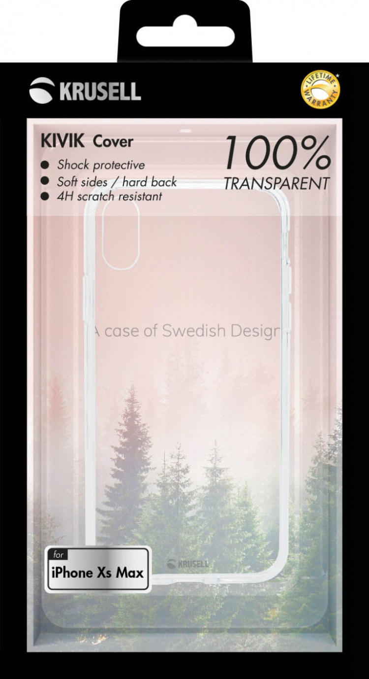 Krusell iPhone XS Max Kivik Cover, Transparent