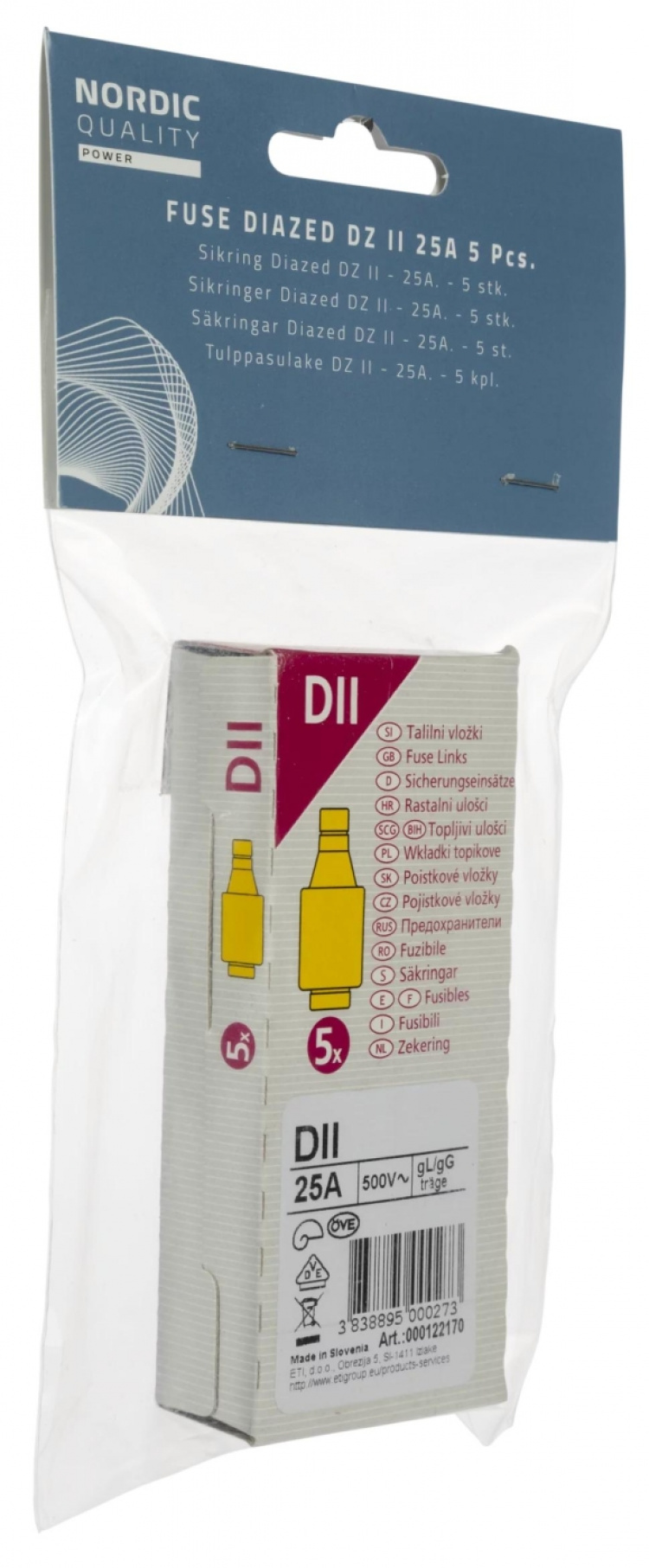 Nordic Quality fuse Diazed DZ II 25A 5 st