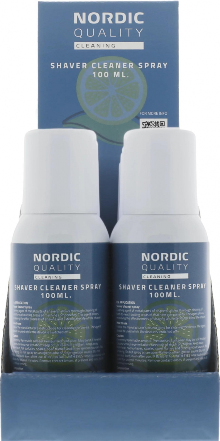 Nordic Quality Cleaning Spray for Shavers, 100ml