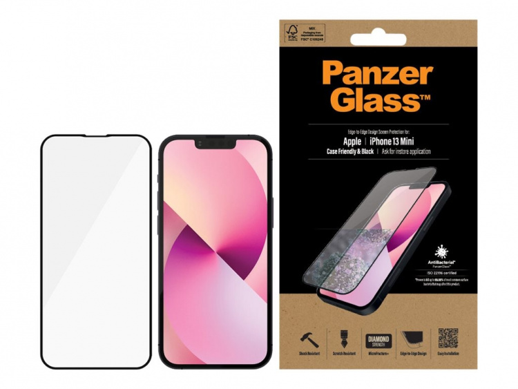 PanzerGlass Skærmbeskytter Sort Transparent Apple iPhone 13 mini