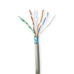 Nedis Netwerk Kabel Rol | CAT6 | Stranded | F/UTP | CCA | 50.0 m | Binnenshuis | Rond | PVC | Grijs | Trekdoos