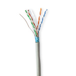 Nedis Netwerk Kabel Rol | CAT6 | Solid | F/UTP | CCA | 50.0 m | Binnenshuis | Rond | PVC | Grijs | Trekdoos