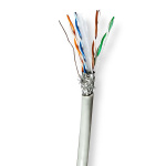 Nedis Netwerk Kabel Rol | CAT6 | Stranded | S/FTP | CCA | 305.0 m | Binnenshuis | Rond | PVC | Grijs | Trekdoos