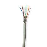 Nedis Netwerk Kabel Rol | CAT6 | Solid | S/FTP | CCA | 305.0 m | Binnenshuis | Rond | PVC | Grijs | Trekdoos Nedis Netwerk Kabel Rol | CAT6 | Solid | S/FTP | CCA | 305.0 m | Binnenshuis | Rond | PVC | Grijs | Trekdoos