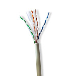 Nedis Netwerk Kabel Rol | CAT6 | Stranded | U/UTP | Koper | 305.0 m | Binnenshuis | Rond | LSZH | Grijs | Trekdoos