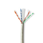 Nedis Netwerk Kabel Rol | CAT6 | Solid | U/UTP | Koper | 305.0 m | Binnenshuis | Rond | LSZH | Grijs | Trekdoos