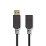 Nedis USB-Kabel | USB 3.2 Gen 1 | USB-A Male | USB-A Female | 5 Gbps | Verguld | 2.00 m | Rond | PVC | Antraciet | Doos Nedis USB-Kabel | USB 3.2 Gen 1 | USB-A Male | USB-A Female | 5 Gbps | Verguld | 2.00 m | Rond | PVC | Antraciet | Doos