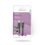 Nedis USB-Kabel | USB 2.0 | USB-A Male | USB Micro-B Male | 480 Mbps | Vernikkeld | 3.00 m | Rond | PVC | Zwart | Doos