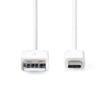 Nedis USB-Kabel | USB 2.0 | USB-A Male | USB-C™ Male | 60 W | 480 Mbps | Vernikkeld | 1.00 m | Rond | PVC | Wit | Doos Nedis USB-Kabel | USB 2.0 | USB-A Male | USB-C™ Male | 60 W | 480 Mbps | Vernikkeld | 1.00 m | Rond | PVC | Wit | Doos