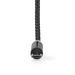 Nedis USB-Kabel | USB 2.0 | USB-A Male | USB Micro-B Male / USB-C™ Male | 10 W | No Data Transfer | Vernikkeld | 2.00 m | Rond | Nylon | Zwart | Doos