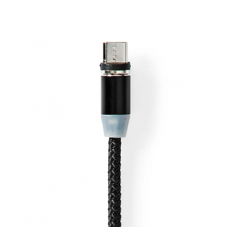 Nedis USB-Kabel | USB 2.0 | USB-A Male | USB Micro-B Male / USB-C™ Male | 10 W | No Data Transfer | Vernikkeld | 2.00 m | Rond | Nylon | Zwart | Doos