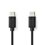 Nedis USB-Kabel | USB 2.0 | USB-C™ Male | USB-C™ Male | 60 W | 480 Mbps | Vernikkeld | 1.00 m | Rond | PVC | Zwart | Doos Nedis USB-Kabel | USB 2.0 | USB-C™ Male | USB-C™ Male | 60 W | 480 Mbps | Vernikkeld | 1.00 m | Rond | PVC | Zwart | Doos