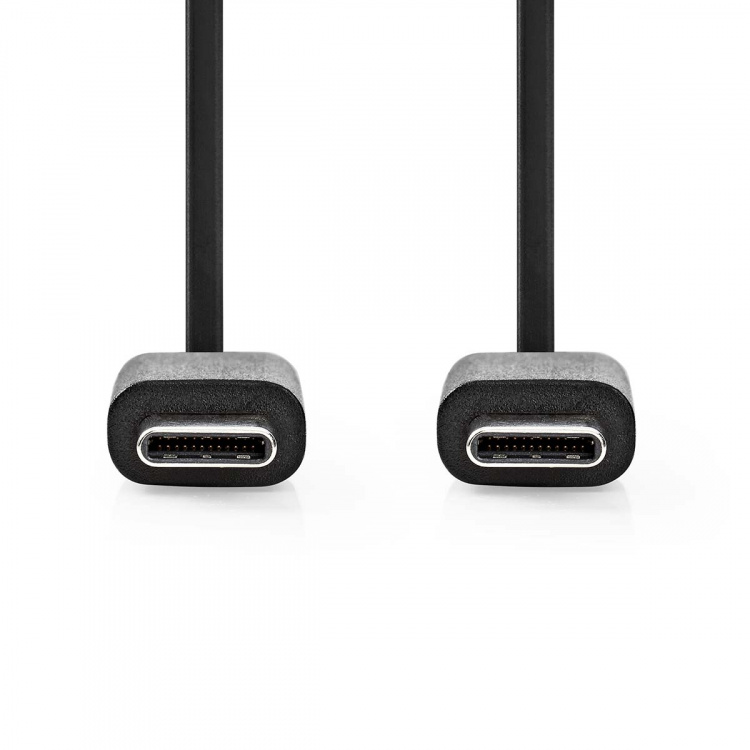 Nedis USB-Kabel | USB 2.0 | USB-C™ Male | USB-C™ Male | 60 W | 480 Mbps | Vernikkeld | 1.00 m | Rond | PVC | Zwart | Doos Nedis USB-Kabel | USB 2.0 | USB-C™ Male | USB-C™ Male | 60 W | 480 Mbps | Vernikkeld | 1.00 m | Rond | PVC | Zwart | Doos