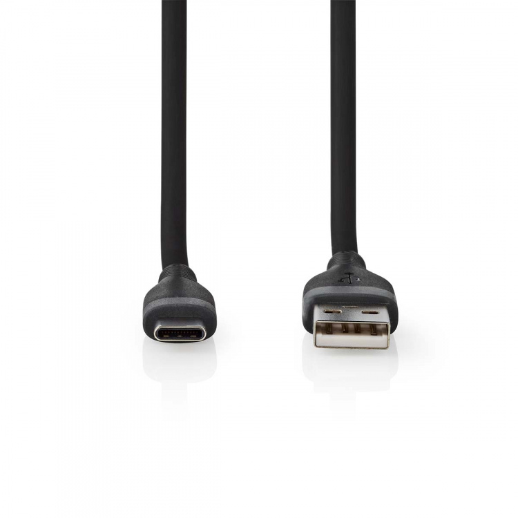 Nedis USB-Kabel | USB 2.0 | USB-A Male | USB-C™ Male | 15 W | 480 Mbps | Vernikkeld | 1.50 m | Rond | Silicone | Zwart | Doos Nedis USB-Kabel | USB 2.0 | USB-A Male | USB-C™ Male | 15 W | 480 Mbps | Vernikkeld | 1.50 m | Rond | Silicone | Zwart | Doos