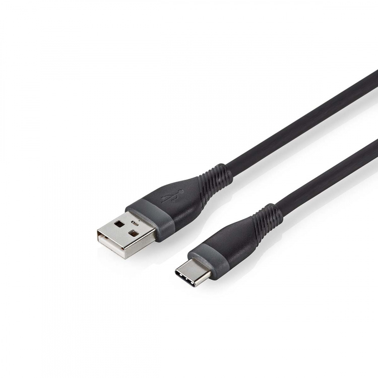 Nedis USB-Kabel | USB 2.0 | USB-A Male | USB-C™ Male | 15 W | 480 Mbps | Vernikkeld | 1.50 m | Rond | Silicone | Zwart | Doos Nedis USB-Kabel | USB 2.0 | USB-A Male | USB-C™ Male | 15 W | 480 Mbps | Vernikkeld | 1.50 m | Rond | Silicone | Zwart | Doos