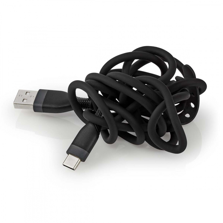 Nedis USB-Kabel | USB 2.0 | USB-A Male | USB-C™ Male | 15 W | 480 Mbps | Vernikkeld | 1.50 m | Rond | Silicone | Zwart | Doos Nedis USB-Kabel | USB 2.0 | USB-A Male | USB-C™ Male | 15 W | 480 Mbps | Vernikkeld | 1.50 m | Rond | Silicone | Zwart | Doos
