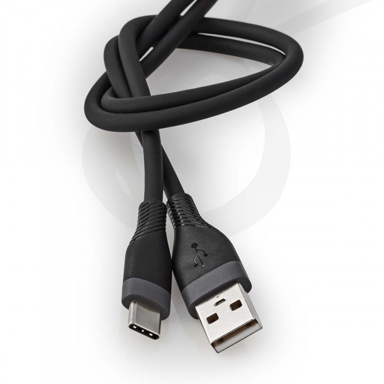 Nedis USB-Kabel | USB 2.0 | USB-A Male | USB-C™ Male | 15 W | 480 Mbps | Vernikkeld | 1.50 m | Rond | Silicone | Zwart | Doos Nedis USB-Kabel | USB 2.0 | USB-A Male | USB-C™ Male | 15 W | 480 Mbps | Vernikkeld | 1.50 m | Rond | Silicone | Zwart | Doos