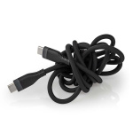 Nedis USB-Kabel | USB 2.0 | USB-C™ Male | USB-C™ Male | 60 W | 480 Mbps | Vernikkeld | 1.50 m | Rond | Silicone | Zwart | Doos