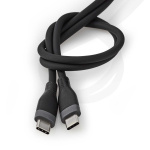 Nedis USB-Kabel | USB 2.0 | USB-C™ Male | USB-C™ Male | 60 W | 480 Mbps | Vernikkeld | 1.50 m | Rond | Silicone | Zwart | Doos