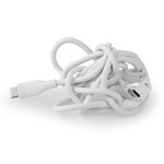 Nedis USB-Kabel | USB 2.0 | USB-C™ Male | USB-C™ Male | 60 W | 480 Mbps | Vernikkeld | 1.50 m | Rond | Silicone | Wit | Doos