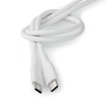 Nedis USB-Kabel | USB 2.0 | USB-C™ Male | USB-C™ Male | 60 W | 480 Mbps | Vernikkeld | 1.50 m | Rond | Silicone | Wit | Doos