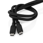 Nedis USB-Kabel | USB 3.2 Gen 1 | USB-C™ Male | USB-C™ Male | 60 W | 4K@30Hz | 5 Gbps | Vernikkeld | 1.50 m | Rond | Silicone | Zwart | Doos