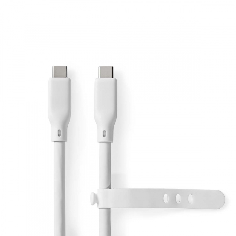Nedis USB-Kabel | USB 3.2 Gen 1 | USB-C™ Male | USB-C™ Male | 60 W | 4K@60Hz | 5 Gbps | Vernikkeld | 1.50 m | Rond | Silicone | Wit | Doos Nedis USB-Kabel | USB 3.2 Gen 1 | USB-C™ Male | USB-C™ Male | 60 W | 4K@60Hz | 5 Gbps | Vernikkeld | 1.50 m | Rond | Silicone | Wit | Doos