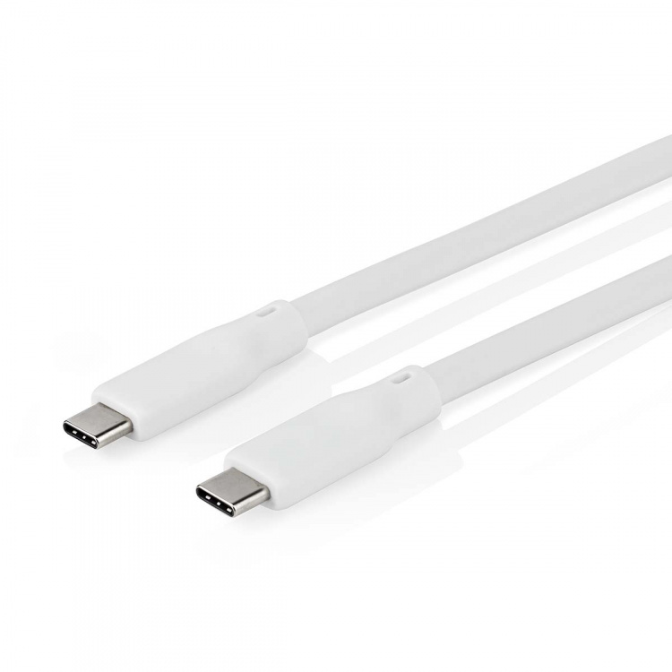 Nedis USB-Kabel | USB 3.2 Gen 1 | USB-C™ Male | USB-C™ Male | 60 W | 4K@60Hz | 5 Gbps | Vernikkeld | 1.50 m | Rond | Silicone | Wit | Doos Nedis USB-Kabel | USB 3.2 Gen 1 | USB-C™ Male | USB-C™ Male | 60 W | 4K@60Hz | 5 Gbps | Vernikkeld | 1.50 m | Rond | Silicone | Wit | Doos