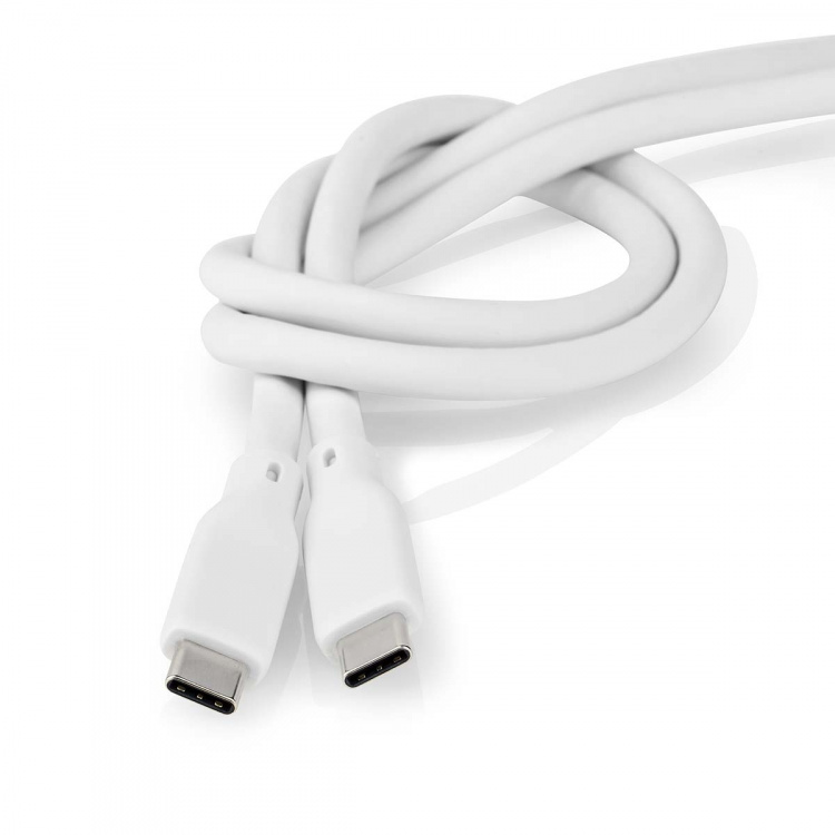 Nedis USB-Kabel | USB 3.2 Gen 1 | USB-C™ Male | USB-C™ Male | 60 W | 4K@60Hz | 5 Gbps | Vernikkeld | 1.50 m | Rond | Silicone | Wit | Doos Nedis USB-Kabel | USB 3.2 Gen 1 | USB-C™ Male | USB-C™ Male | 60 W | 4K@60Hz | 5 Gbps | Vernikkeld | 1.50 m | Rond | Silicone | Wit | Doos