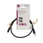Nedis USB-Kabel | USB 2.0 | USB-A Male | USB Micro-B Male | 10 W | 480 Mbps | Vernikkeld | 0.50 m | Rond | PVC | Zwart | Label Nedis USB-Kabel | USB 2.0 | USB-A Male | USB Micro-B Male | 10 W | 480 Mbps | Vernikkeld | 0.50 m | Rond | PVC | Zwart | Label