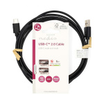 Nedis USB-Kabel | USB 2.0 | USB-A Male | USB-C™ Male | 5 W | 480 Mbps | Vernikkeld | 2.00 m | Rond | PVC | Zwart | Label Nedis USB-Kabel | USB 2.0 | USB-A Male | USB-C™ Male | 5 W | 480 Mbps | Vernikkeld | 2.00 m | Rond | PVC | Zwart | Label