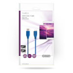 Nedis USB-Kabel | USB 3.2 Gen 1 | USB-A Male | USB Micro-B Male | 5 Gbps | Vernikkeld | 5.00 m | Rond | PVC | Blauw | Envelop